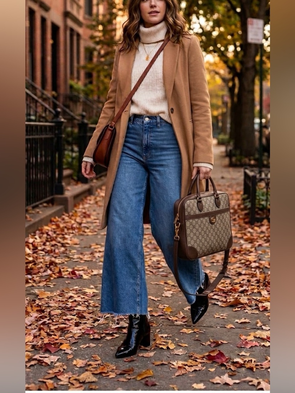 ZARA High-Rise Wide-Leg Jeans in Blue size 4